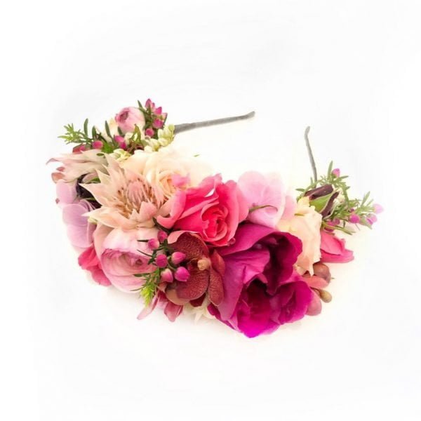 Pink native Flower crown Headband. the Petal Provedore. Melbourne