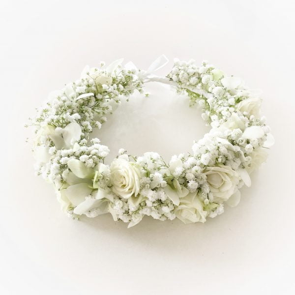 white flower crown. The Petal provedore. Melbourne.